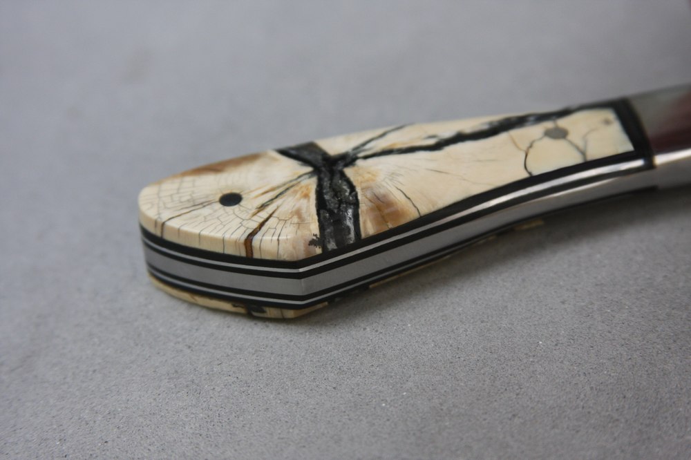 Mammoth ivory handle detail