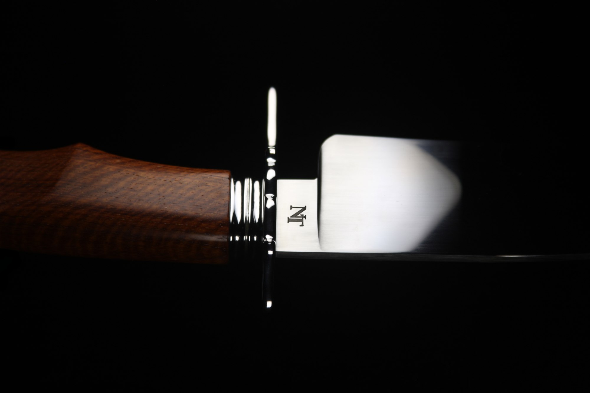 NT Knives bowie knife guard detail