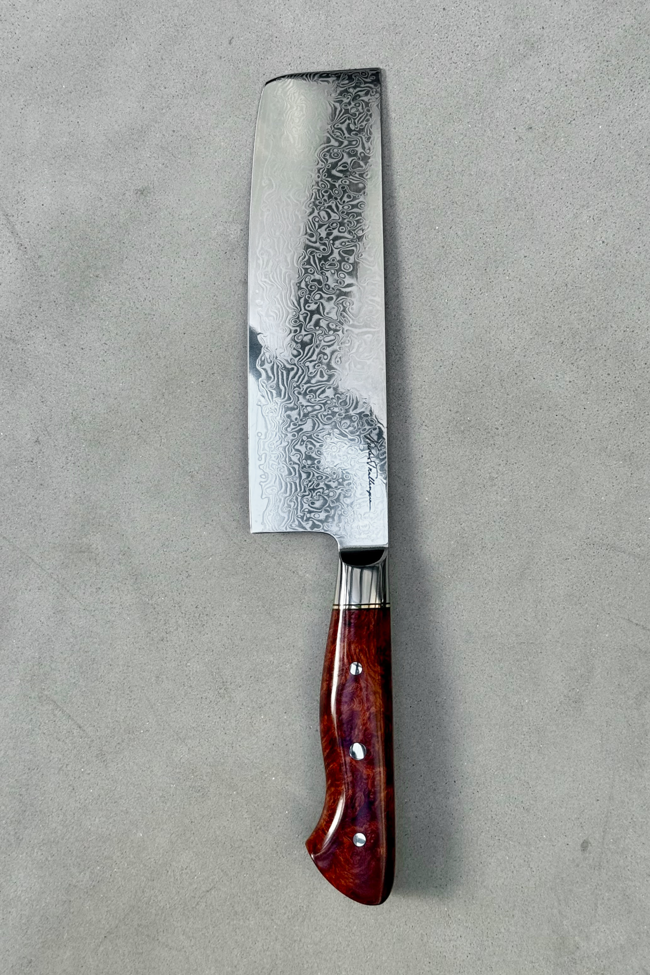 Red Amboyna & Brass Nakiri